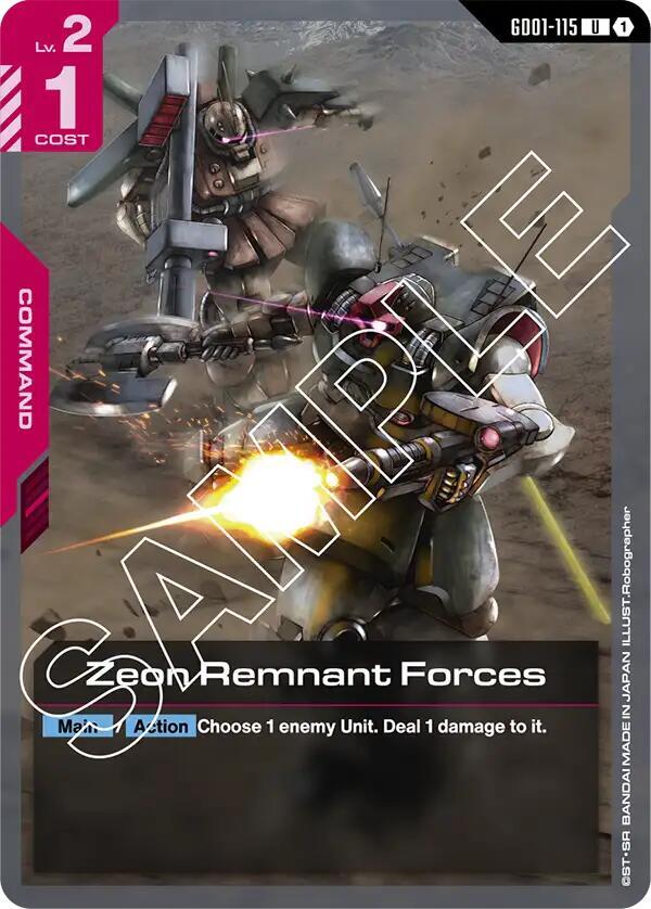 Gundam - Newtype Rising (GD01) - Zeon Remnant Forces