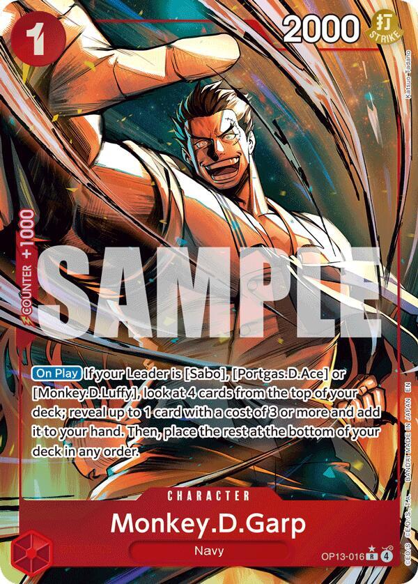Carrying On His Will - Monkey.D.Garp (Alternate Art) (OP-13)