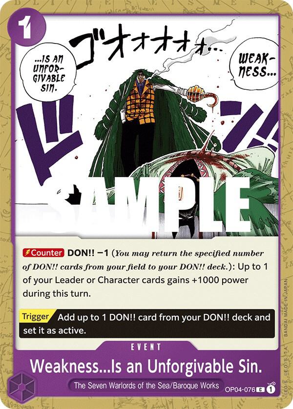 Kingdoms of Intrigue - Weakness...Is an Unforgivable Sin. (OP-04)