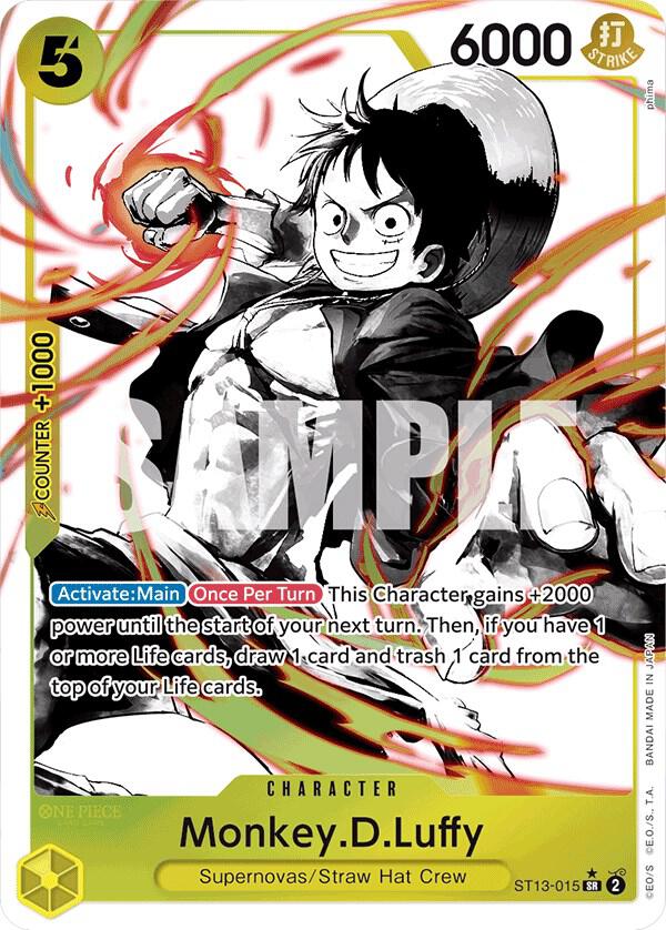 Ultra Deck: The Three Brothers - Monkey.D.Luffy (Parallel) (ST-13)