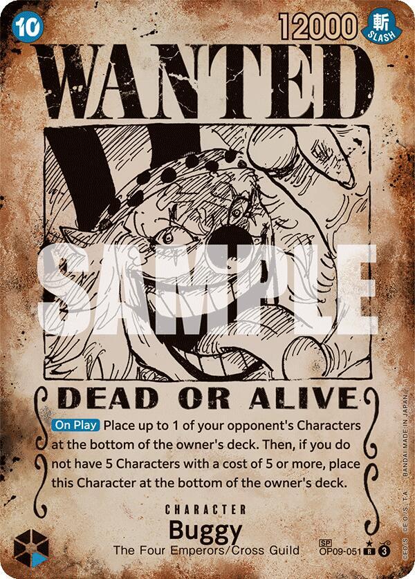 Emperors in the New World - Buggy (Wanted Poster) (OP-09)