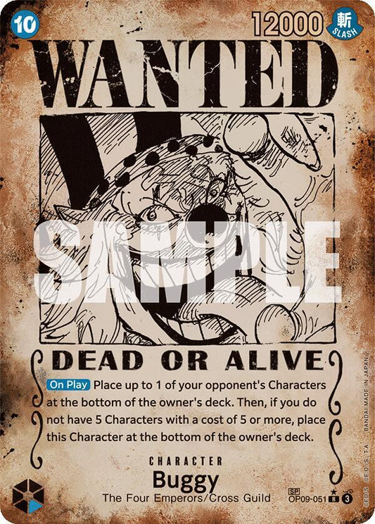 Emperors in the New World - Buggy (Wanted Poster) (OP-09)