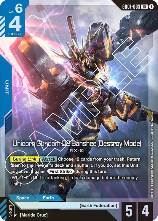 Gundam - Newtype Rising (GD01) - Unicorn Gundam 02 Banshee (Destroy Mode)
