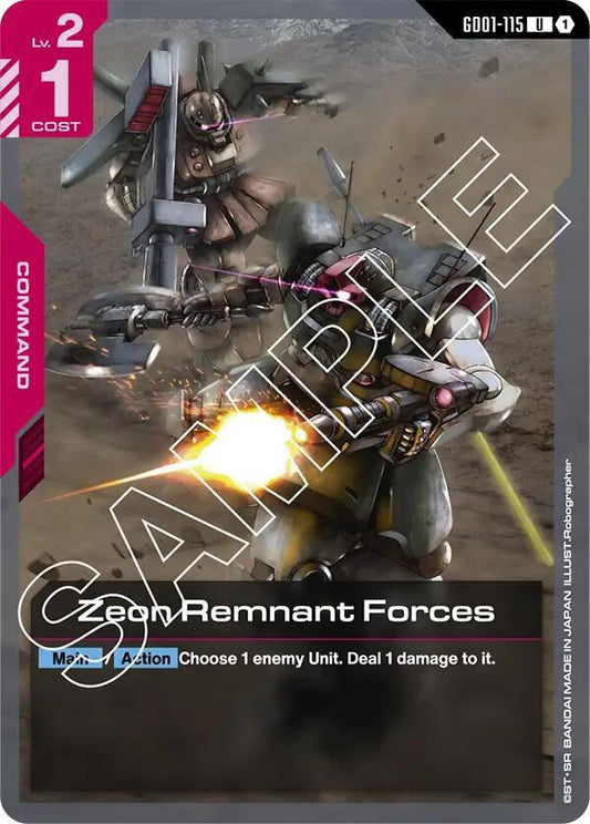 Gundam - Newtype Rising (GD01) - Zeon Remnant Forces
