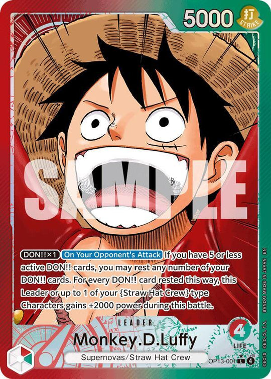 Carrying On His Will - Monkey.D.Luffy (001) (Alternate Art) (OP-13)