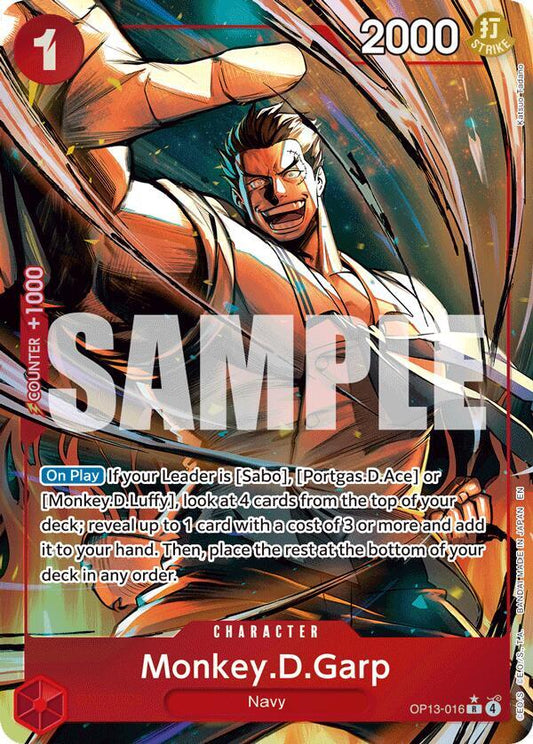Carrying On His Will - Monkey.D.Garp (Alternate Art) (OP-13)
