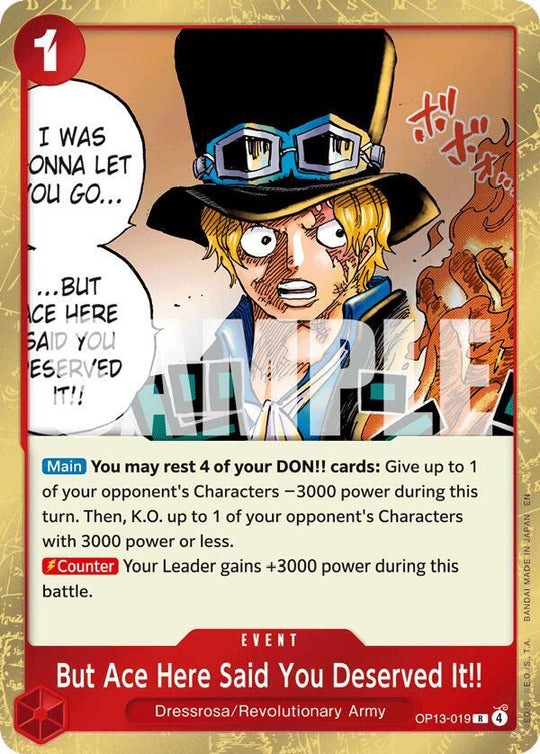 Carrying On His Will - But Ace Here Said You Deserved It!! (OP-13) OP13-019