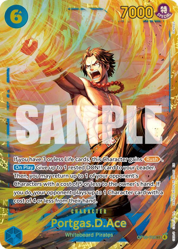 Carrying On His Will - Portgas.D.Ace (119) (SP) (OP-13) OP13-119