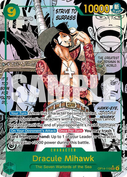 Dracule Mihawk (Manga) - The Azure Sea's Seven (OP14)