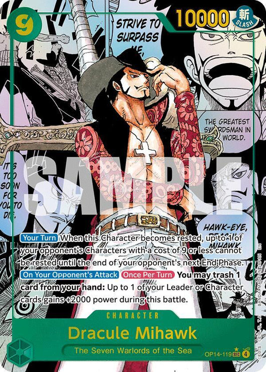 Dracule Mihawk (Manga) - The Azure Sea's Seven (OP14)