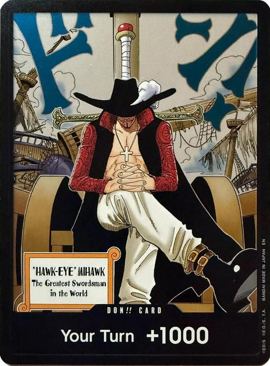 The Azure Sea's Seven - DON!! Card (Dracule Mihawk) (OP-14)