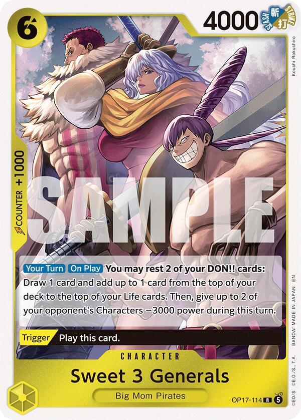 The World's Strongest Warriors - Sweet 3 Generals (OP-17)