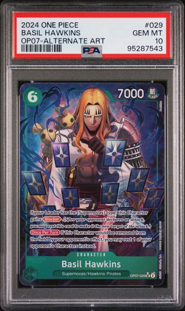 2024 One Piece OP07-500 Years in the Future #029 Basil Hawkins Alternate Art