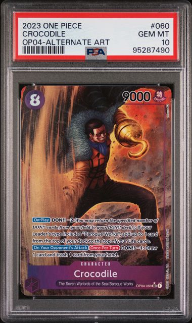 2023 One Piece OP04-Kingdoms of Intrigue #060 Crocodile Alternate Art