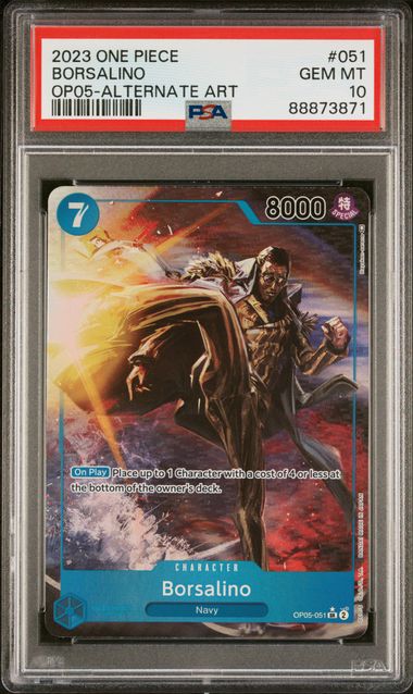 PSA 10 - 2023 ONE PIECE OP05-AWAKENING OF THE NEW ERA #051 BORSALINO ALTERNATE ART