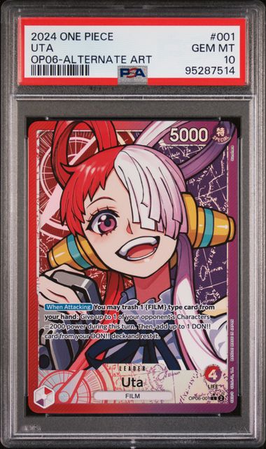 PSA 10 - 2024 ONE PIECE OP06-WINGS OF THE CAPTAIN #001 UTA ALTERNATE ART