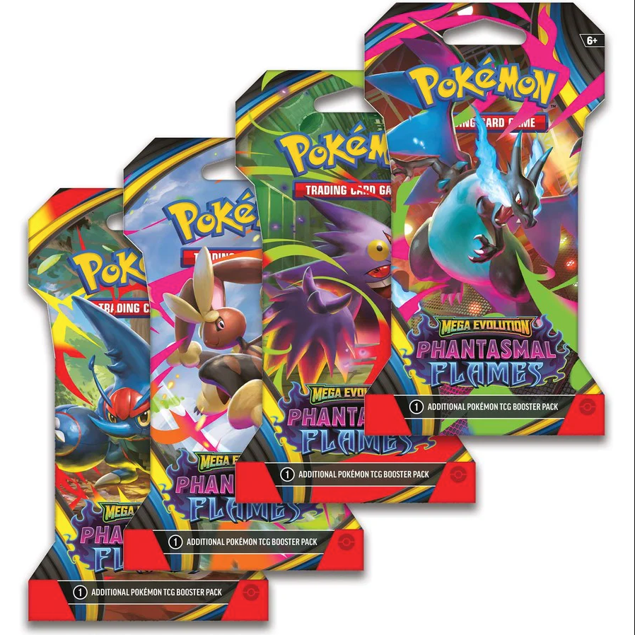 Pokemon - ME02 - Phantasmal Flames Art Set (4 Sleeved Booster Packs)