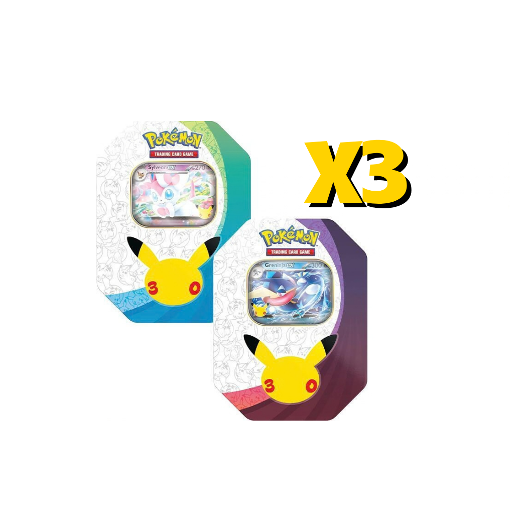 Pokemon - 30th Celebration ex Tin Case ( 6 Tins ) (Pre-Order)