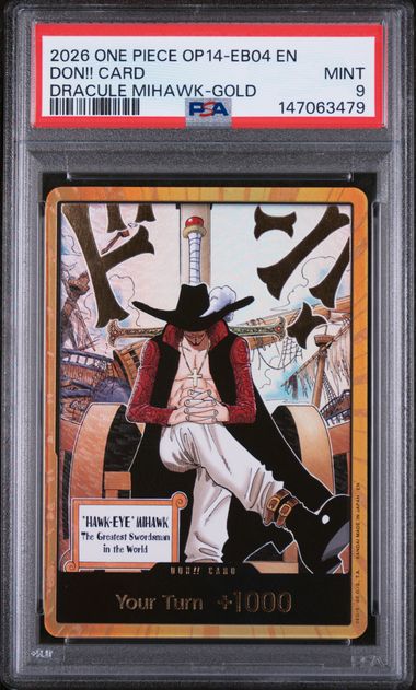 2026 ONE PIECE OP14-EB04-THE AZURE SEA'S SEVEN DON!! CARD DRACULE MIHAWK-GOLD
